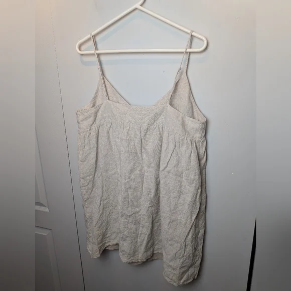WILFRED ARITZIA Lover Linen Babydoll Mini Dress 100% Linen Size Large - Picture 14 of 16
